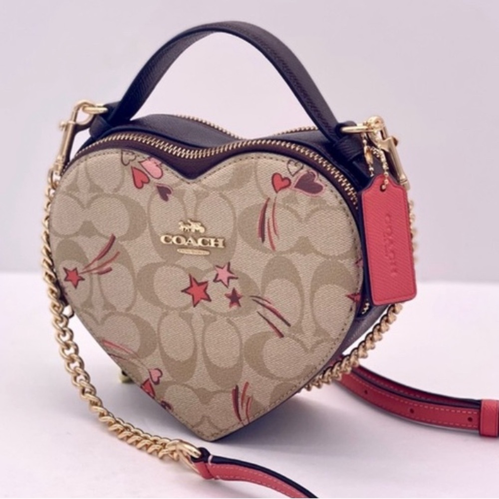 coach heart shaped crossbody bag